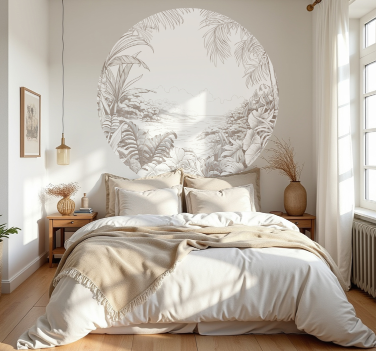 Cercle fredfyldt jungle wallsticker - TenStickers