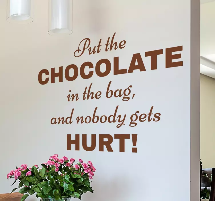 Chocolate in the Bag Wallsticker - TenStickers