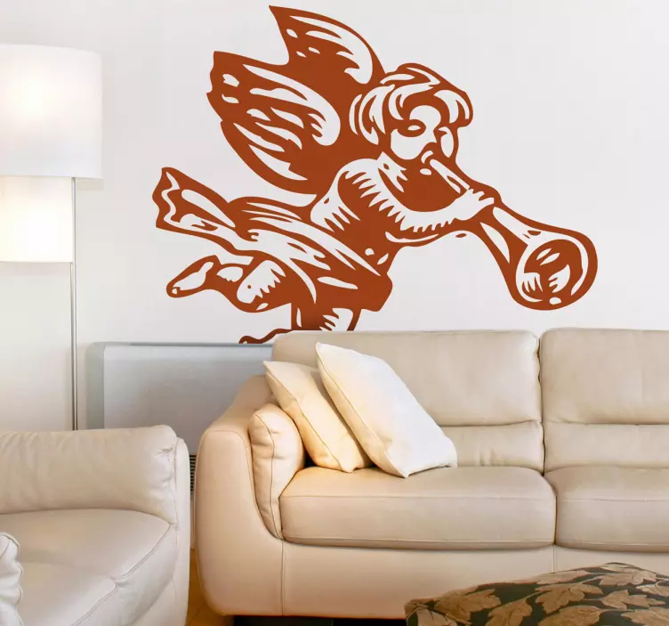 Christmas angel wall sticker - TenStickers