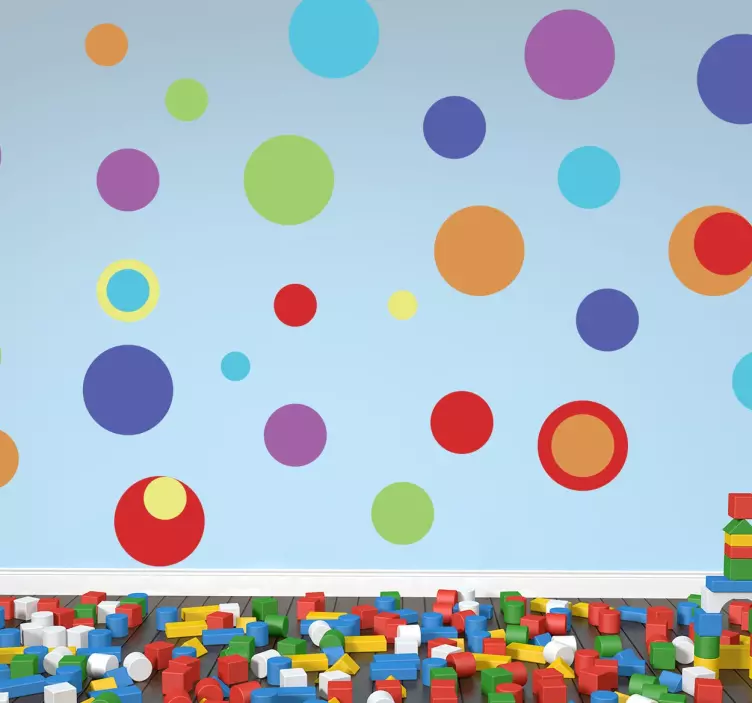 Cirkel regnbue klistermærke - TenStickers