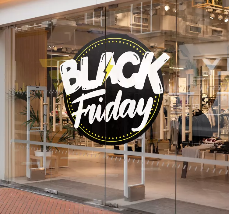 Cirkulær bydesign Black friday wallsticker - TenStickers