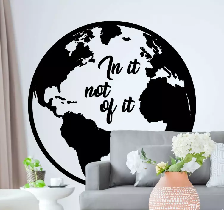Citat om jordens cirkel wallsticker dyr - TenStickers