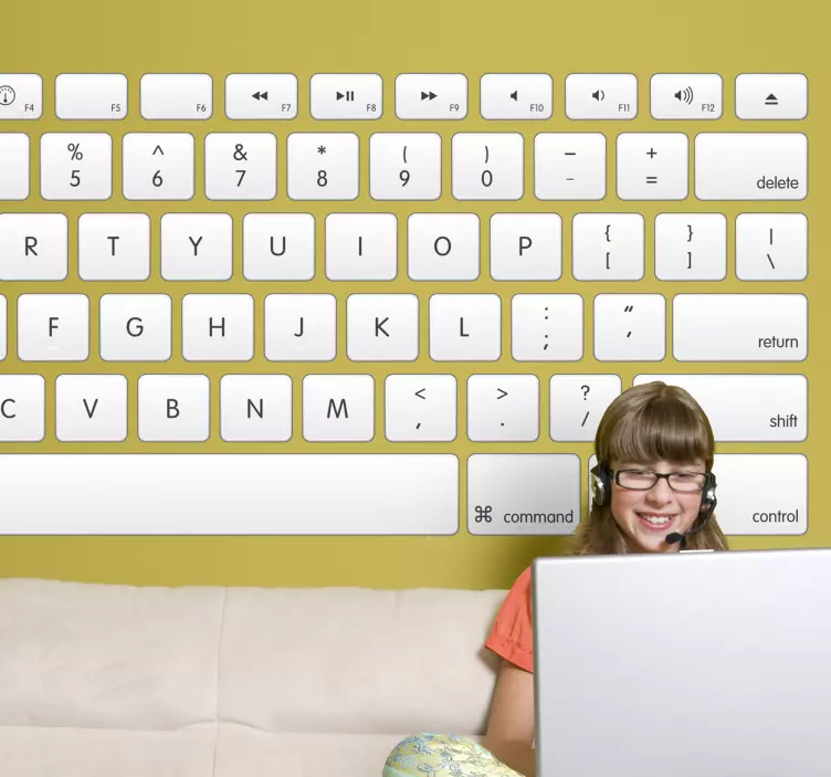 Computer tastatur wallsticker - TenStickers
