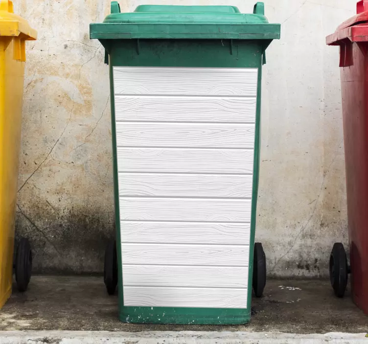 Containerklistermærke i trælook panel - TenStickers