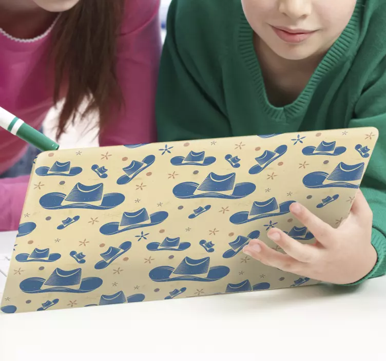 Cowboy hat laptop klistermærke - TenStickers