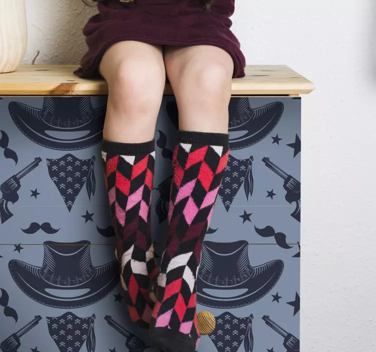 Cowboy-tematryk wallsticker dyr - TenStickers