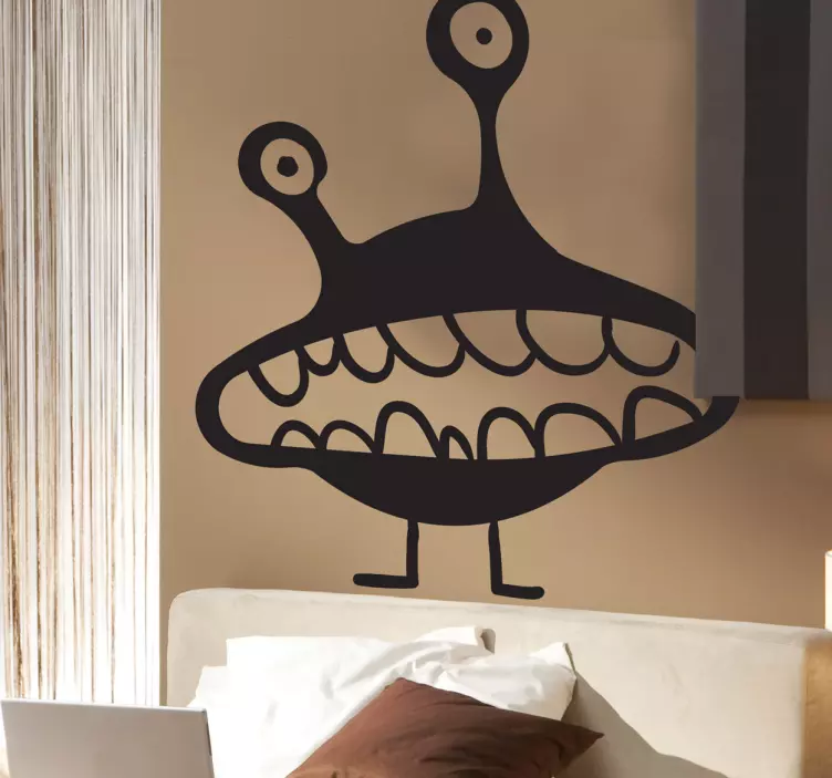 Crazy alien space wall sticker - TenStickers