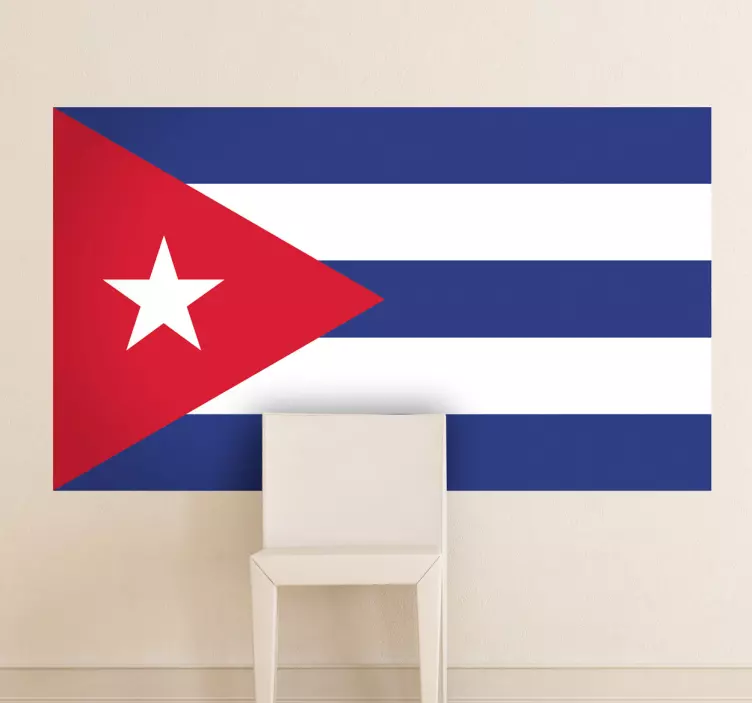 Cuba flag klistermærke - TenStickers