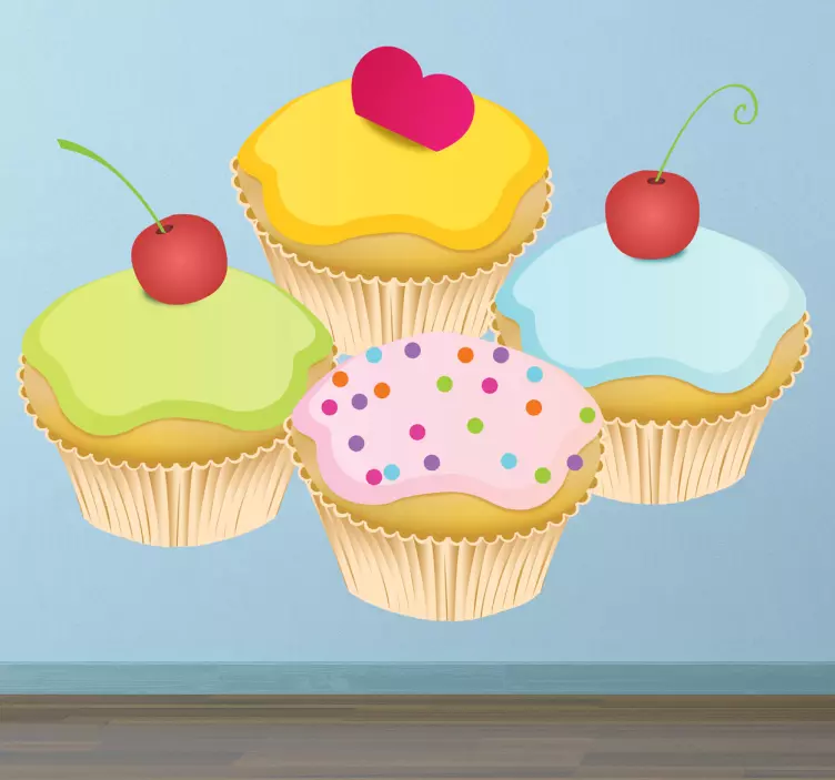 Cupcakes køkken wallsticker - TenStickers