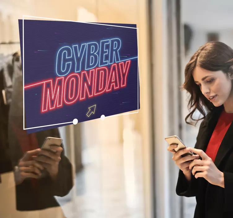 Cyber monday udsalg sticker - TenStickers