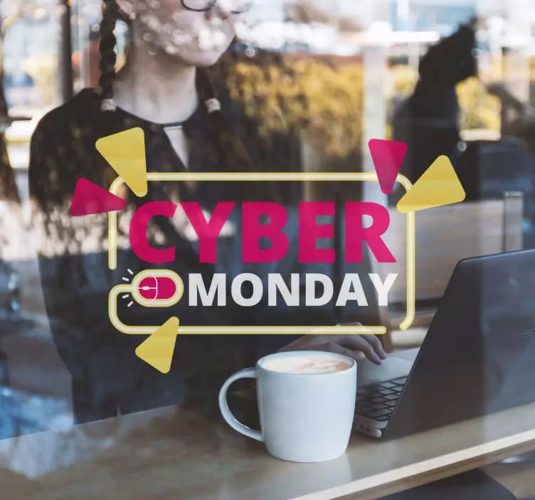 Cyber monday-udsalg butiksvinduer klistermærke - TenStickers