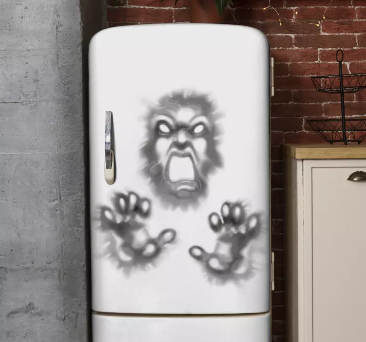 Dæmon gennem væggen halloween klistermærke - TenStickers