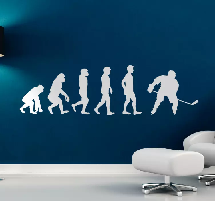 Hockey evolution væg klistermærke - TenStickers