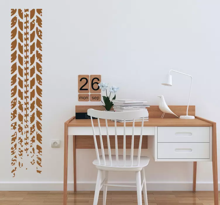 Dekorativt dækspor vægklistermærke - TenStickers