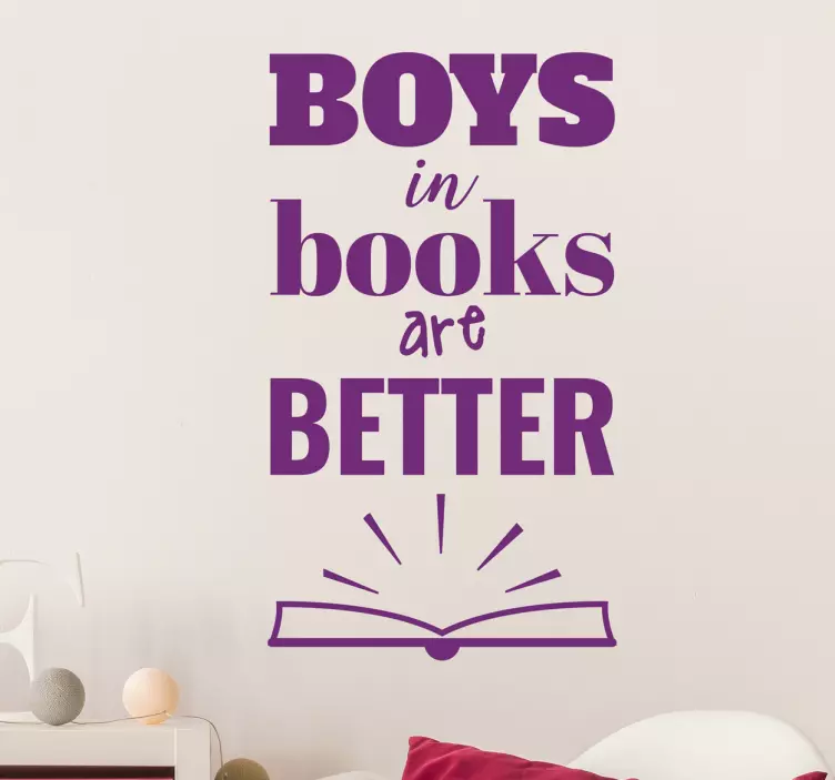 Dekorativt klistermærke boys in books - TenStickers