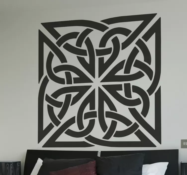 Dekorativt klistermærke, celtic symbol firkant - TenStickers