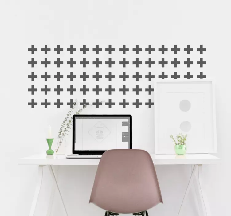 Dekorativt kryds klistermærke - TenStickers