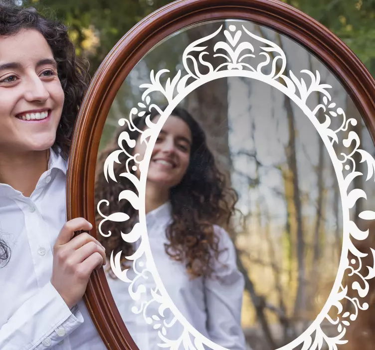 Dekorativt spejlkantklistermærke - TenStickers