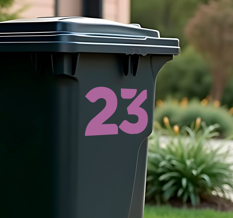 Dekoreret abstrakt tal container klistermærke - TenStickers