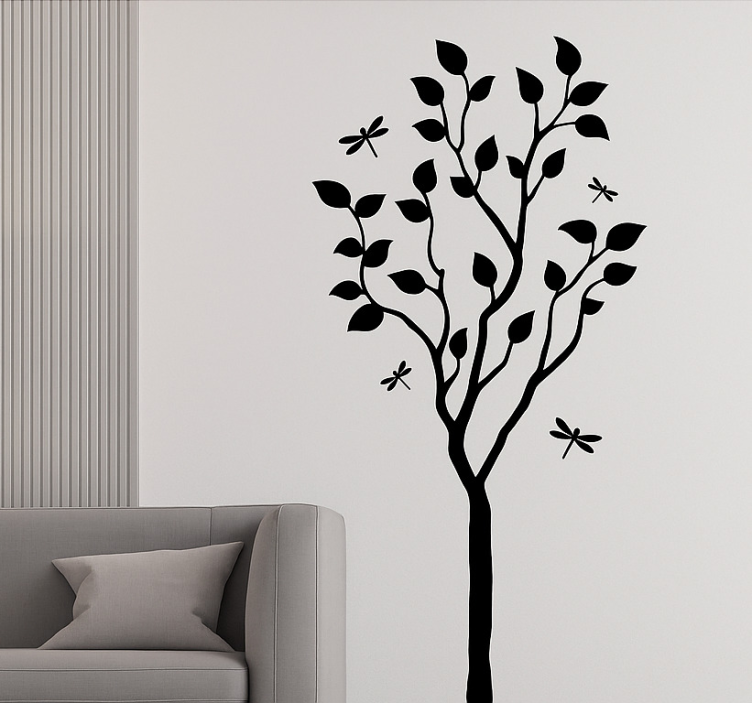 Design af et lille træ stue wallsticker - TenStickers