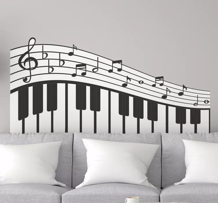 Design af musikalske noder wallsticker dyr - TenStickers