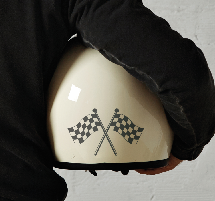 Design af racerflag motorcykelklistermærke - TenStickers