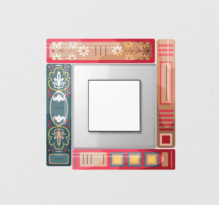 Design med bogtema lyskontakt klistermærke - TenStickers