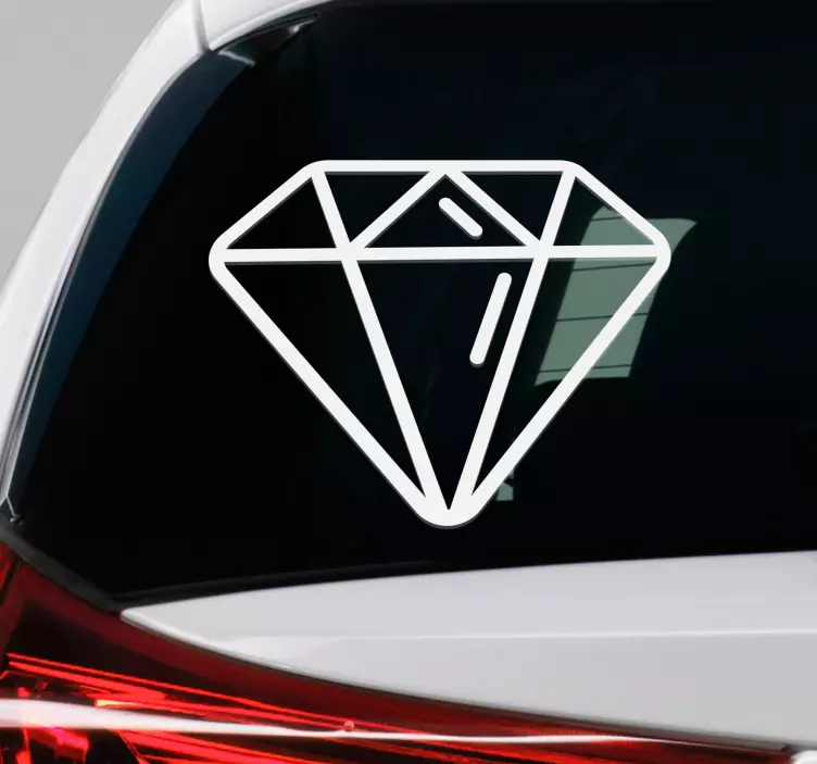 Diamant i vinduet sticker til bil - TenStickers