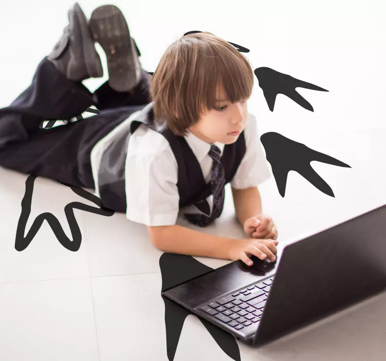 Dinosaurspor klistermærke - TenStickers