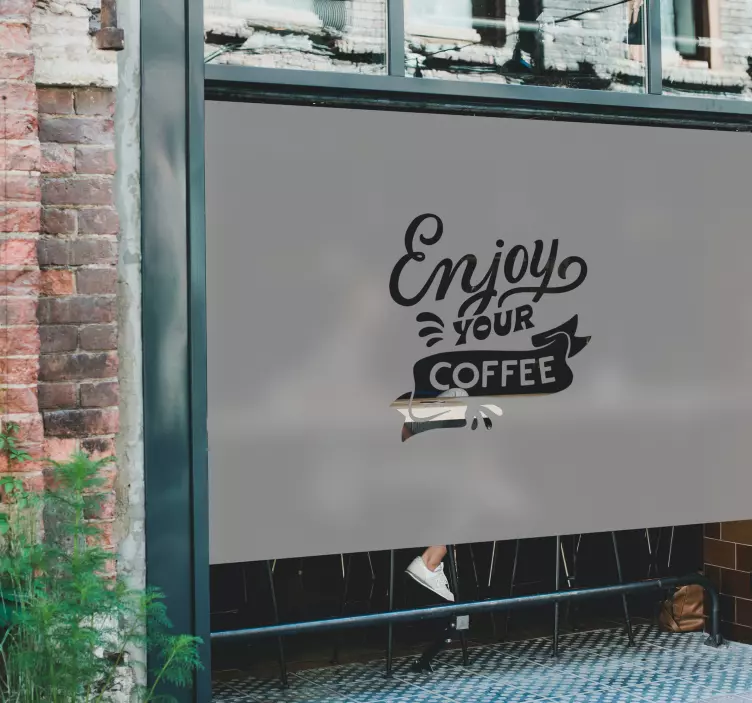 Dit logo på gennemsigtig butik klistermærke - TenStickers