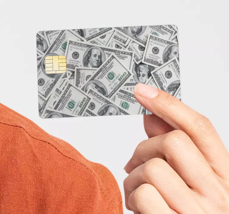 Dollars kort vinyl klistermærke - TenStickers