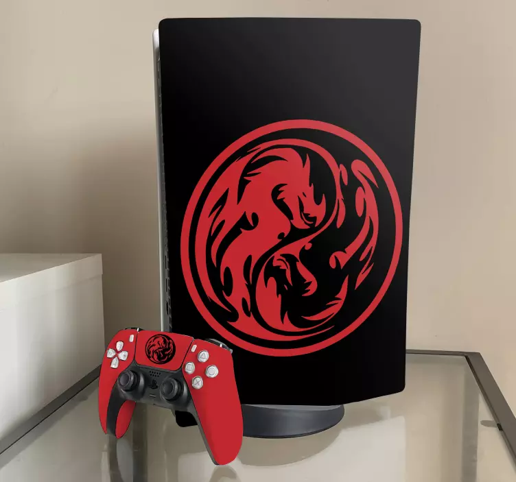 Drageemblem styling PS5 klistermærke - TenStickers