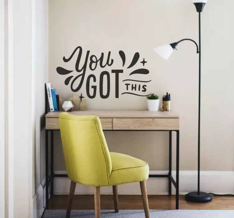 Du har det her motivation wallsticker - TenStickers