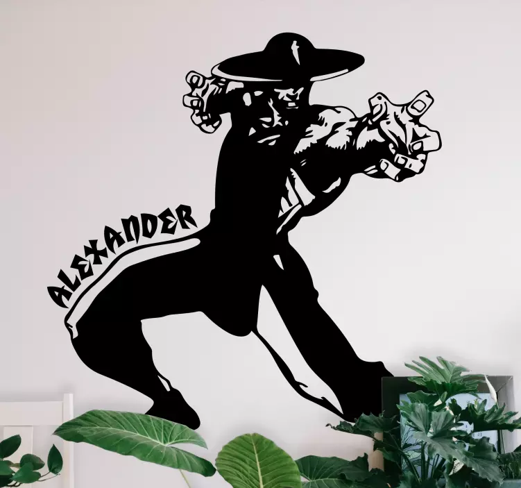 Dynamisk actionfigur wallsticker dyr - TenStickers