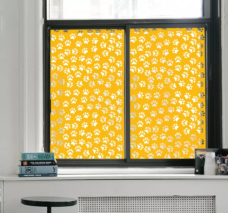 Animalsk fodaftryk vindue klistermærke - TenStickers