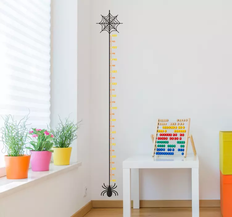Edderkop højdemåler wallsticker - TenStickers