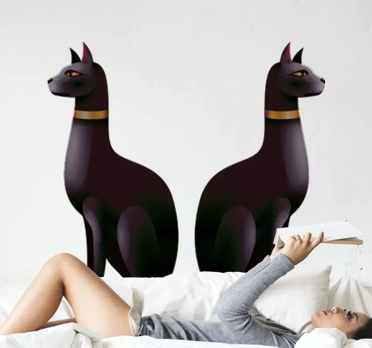 Egyptiske katte politik klistermærker - TenStickers