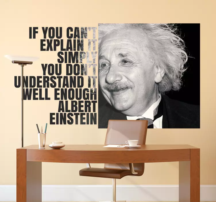 Einstein quote wallsticker - TenStickers