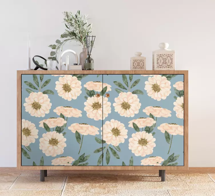 klistermærker med eksotisk malingmøbler - TenStickers