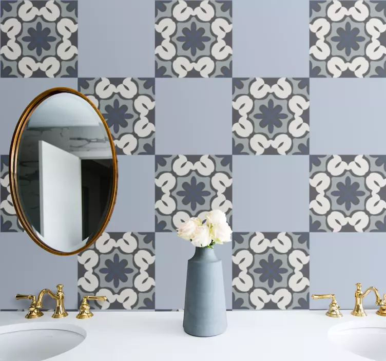 Elegant geometrisk mønster flise klistermærke - TenStickers