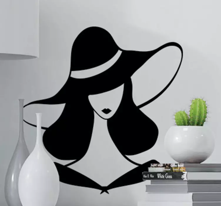 Elegant kvinde silhuet wallsticker dyr - TenStickers