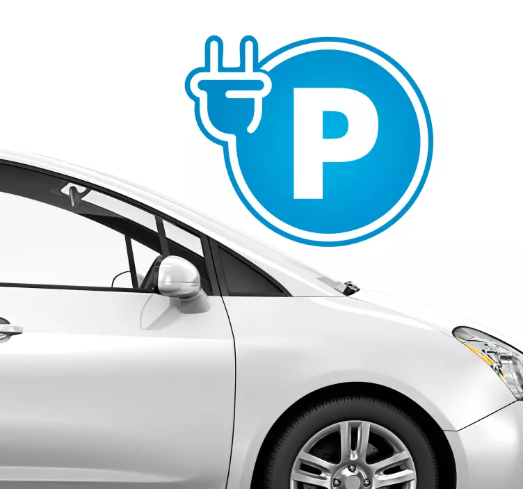 Klistermærke med elektrisk parkering - TenStickers
