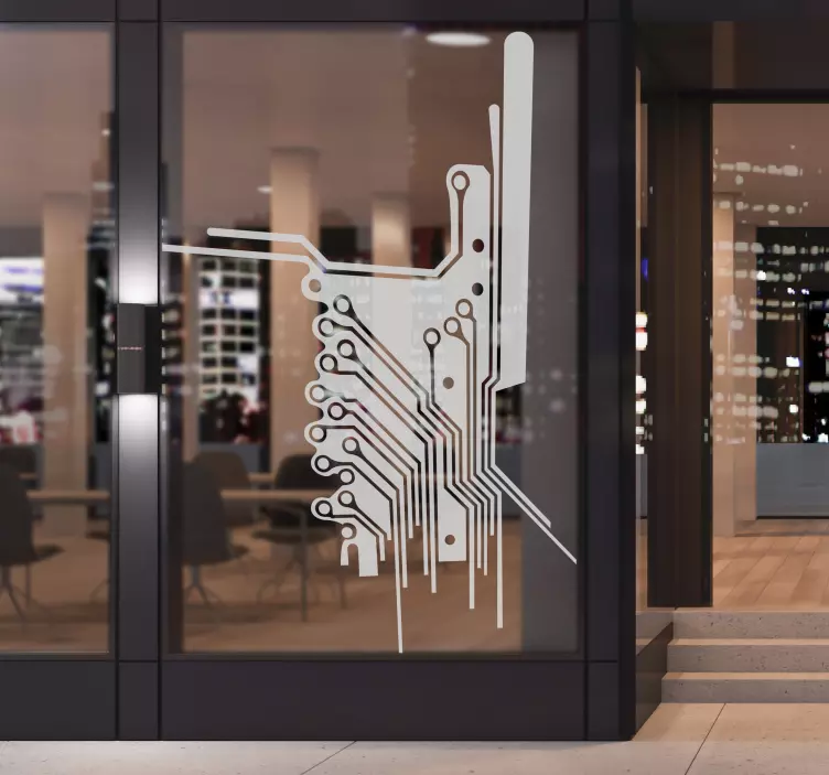 Elektronisk kredsløb væg klistermærke - TenStickers