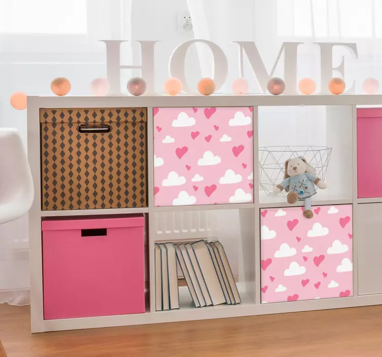 Elsker hjerter skyer folie til møbler - TenStickers