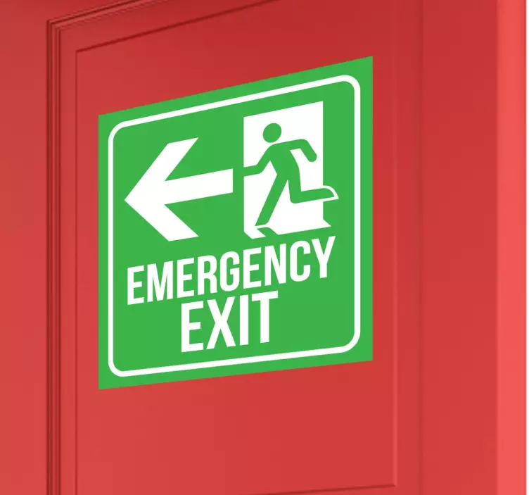 Emergency Exit skilt Sticker - TenStickers