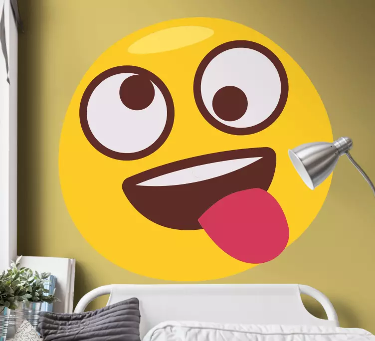 Emoji, der trækker mærkaten på tungen - TenStickers