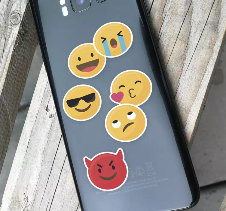 Emoji sæt samsung klistermærke - TenStickers