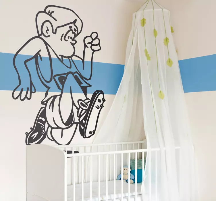 Energisk løberfigur wallsticker dyr - TenStickers