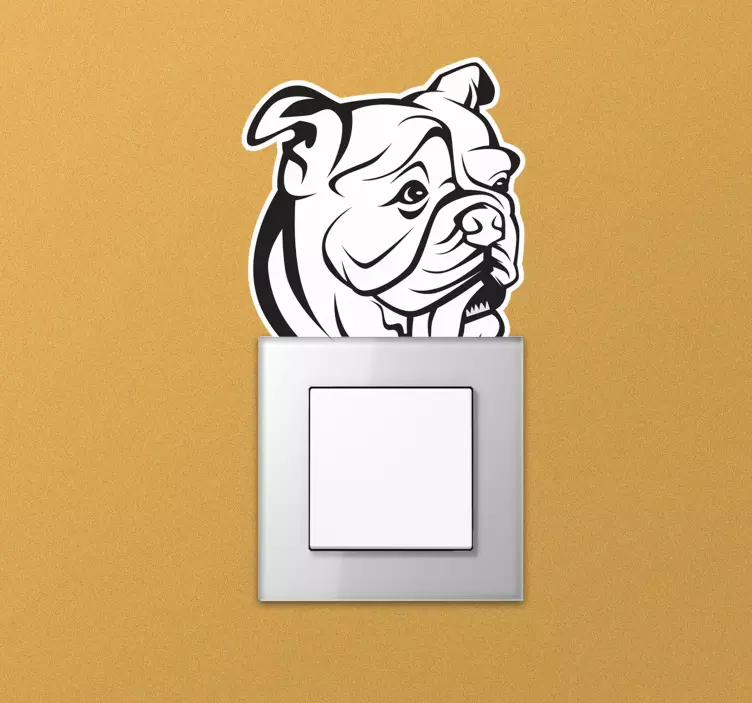 Engelsk bulldog vægklistermærke - TenStickers