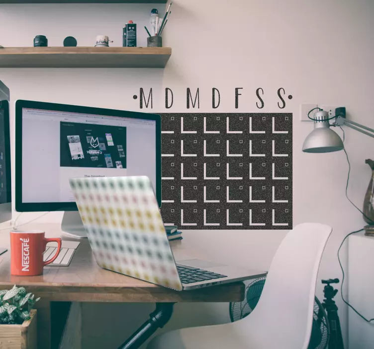 Engelske hverdage tavle klistermærke - TenStickers